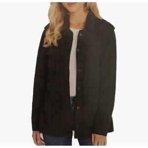 David Bitton Buffalo Jacket Women's Medium Black Military/Utility Style‎ NWT